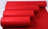 红色婚庆舞台庆典展览的平纹.条纹.拉绒满铺化纤地毯武汉厂家。