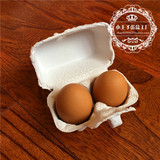 2枚纸浆蛋盒鸡蛋托带盖纸浆蛋托批发运输2只装土鸡蛋包装盒礼盒