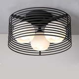 圆形卧室灯现代简约灯饰创意个性温馨铁艺餐厅灯饭厅灯吸顶灯灯具