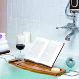 伸缩式浴缸架防滑卫生间置物架置物板浴室多功能收纳架竹板