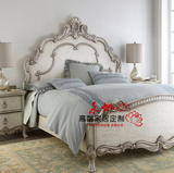 美式乡村雕花床法式复古做旧床1.8米高档婚庆床地中海卧室双人床