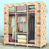 简易衣柜实木布艺经济型组合衣橱收纳组装折叠便携式牛津布储物柜