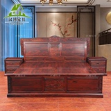 红木家具黑酸枝木大床双人床1.8米阔叶黄檀木汉宫古典中式红木床
