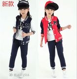 韩国代购春秋装新款韩版儿童装潮男童女童纯棉棒球服运动服外套装