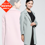 2016新款双面羊绒大衣女韩版修身中长款羊毛呢子风衣长袖高端外套