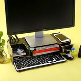 液晶电脑底座显示器增高架子支架托架办公桌面收纳抽屉置物架包邮