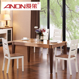 简约大理石餐桌椅组合现代长方形实木饭桌不锈钢装饰时尚客厅餐台