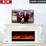 1.44/2米欧式壁炉 美式仿真火壁炉装饰柜 白色实木壁炉电视柜