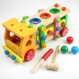 儿童可拆装玩具组合螺母工程车diy早教益智力木制2-3-4-5-6岁男孩