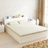 现代简约板式床1.2m1.5米1.8米单人床双人床榻榻米床储物高箱床类