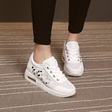 2016夏季韩版新款网面内增高气垫运动鞋女鞋白色学生跑步鞋潮单鞋