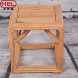 海博林老榆木凳子实木方凳矮凳小板凳免漆打蜡简约现代中式特价