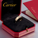 卡地亚戒指玫瑰金18k香港代购正品男女士情侣款宽窄对戒 love指环