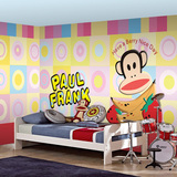 3D可爱卡通大嘴猴儿童房主题壁纸卧室KTV宾馆背景墙纸大型壁画