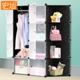 韩式学生简易衣柜单人成人柜家用宿舍钢架布组装折叠塑料挂衣服柜