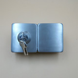 厂家直供方形双门锁 不锈钢玻璃门锁 办公室中央锁 无框门锁