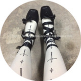 【3cm三团】阿积家lolita原创N种穿法芭蕾单鞋蝴蝶结方头丝带女鞋