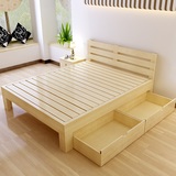 实木床2米松木床单人床双人床1.2米1.5米儿童床木板床