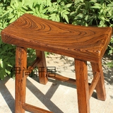 老榆木家用小板凳实木凳子木质中式家具矮凳原木仿古木头田园木凳