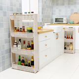 夹缝置物架可移动冰箱厨房缝隙收纳架整理架浴室置物架落地窄柜子