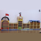 幼儿园儿童卡通造型米奇火车巴士史卢比豪华组合柜 收纳柜 玩具柜