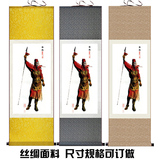 三国人物画像 姜维挂画丝绸画大厅装饰画 中国古代名人画像卷轴画