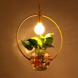 北欧咖啡厅田园花草植物灯具创意个性酒吧餐厅阳台吧台服装店吊灯
