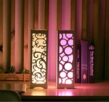 欧式简约LED书房客厅卧室床头灯 时尚雕花创意装饰节能台灯