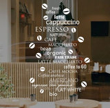 咖啡厅英文字母墙贴纸奶茶咖啡店装饰字玻璃橱窗创意贴纸YY087