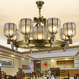 新中式祥云吊灯全铜欧式客厅8头灯卧室书房3 6头灯大厅餐厅两层灯