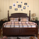 美式床实木乡村床欧式仿古家具床双人床1.5/1.8米 新古典家具婚床