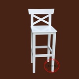 特价实木酒吧椅酒吧凳高脚椅简约凳吧凳前台收银皮垫靠背椅高脚椅
