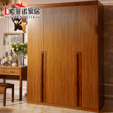 特价中式实木衣柜卧室整体衣柜2二3三4四门板式木质成套家具定制