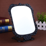 韩国镜子立体玫瑰复古台式镜单面平面化妆镜公主美容镜折叠便携镜