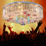 LED吸顶灯具圆形客厅水晶灯饰MP3蓝牙音乐现代卧室餐厅房间大厅灯