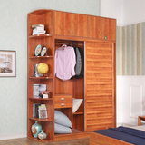 衣柜移门推拉门卧室简约趟门大衣橱环保组合实木质板式移门衣柜