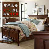 美式1.5米实木床复古1.8米双人床抽屉高箱体老人床1.2单人儿童床