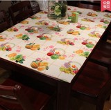 田园水果图案桌布餐桌垫pvc耐热耐磨防油防水包邮定制裁剪可水洗