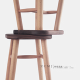 黑胡桃橡木圆凳方凳 原木实木手工榫卯家具凳子矮凳