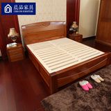 特价胡桃木床双人床1.8 1.5米实木床现代中式床秒杀榆木床松木床