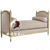 美式贵妃沙发法式床尾凳坐凳换鞋凳客厅沙发床凳美式实木做旧躺椅