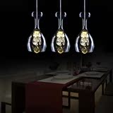 极简主义 北欧简约现代水晶高脚杯创意吊灯吧台灯餐厅灯客厅吊灯
