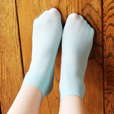 日系短丝袜 彩色天鹅绒短袜 夏季吸汗短筒袜可爱糖果色对对袜子女