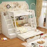 成人上下床韩式儿童床组合床女孩高低床双层床1.5实木床子母床1.2