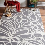 简约现代浅灰色抽象地毯客厅茶几卧室床边样板间手工腈纶地毯定制