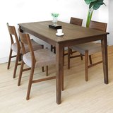日式全实木餐桌长方形饭桌简约现代宜家餐桌椅组合白橡木抽屉餐桌