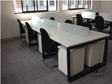 重庆办公家具办公桌6 8人位员工电脑桌简约组合钢架4人职员办公桌
