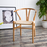 北欧实木椅铁艺Y椅茶室咖啡厅餐椅北欧现代简约时尚中式靠背椅Y椅