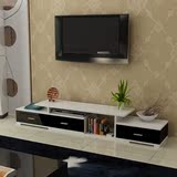 特价包邮 钢化玻璃电视柜简约伸缩木质电视机柜茶几组合时尚环保