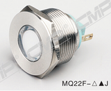 包邮22mm信号灯24v金属指示灯led超亮凹面设备应急灯焊接单色10只